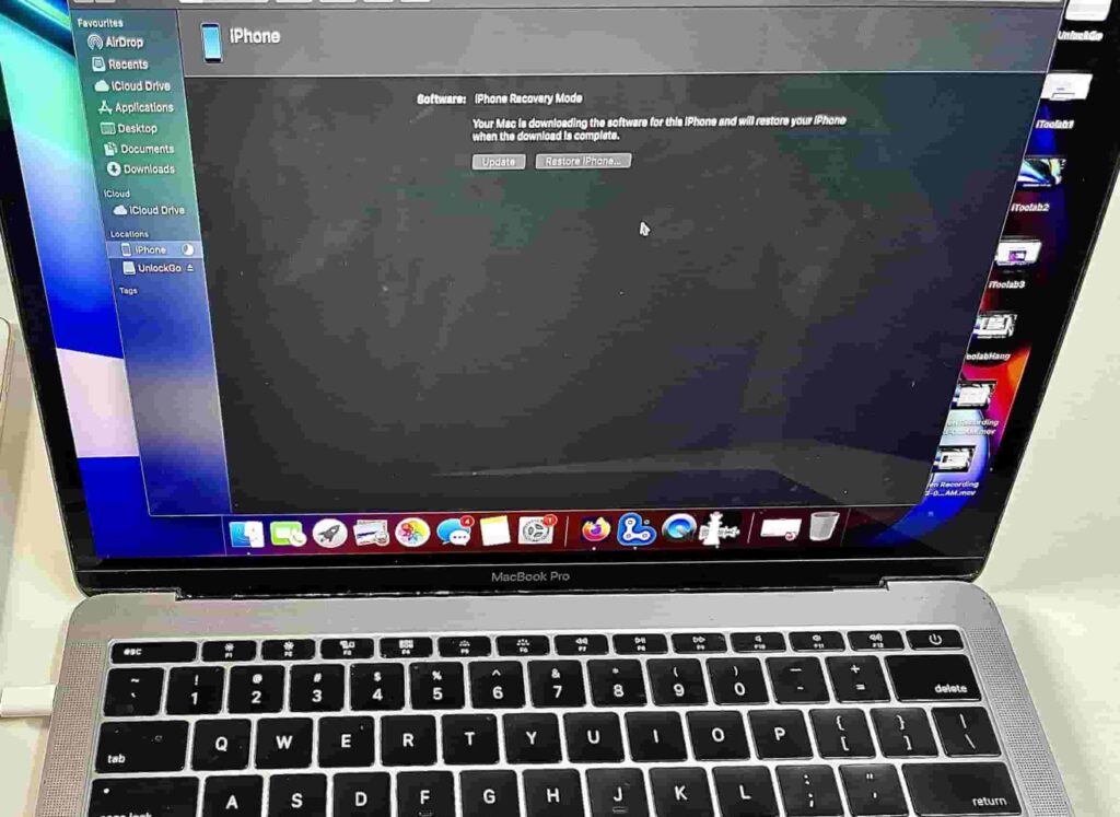 iTunes or Finder detected iPhone as in DFU or recovery mode